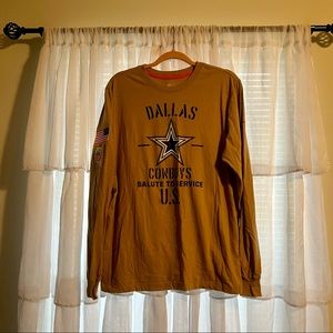Dallas cowboy long sleeve veterans shirt